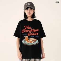 Áo Thun HY KORÉ BROOKLYN DINER 2977 Form Rộng Localbrand Oversize Unisex Vải POLY 100% Nam Nữ Mặc Đẹp 7