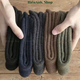 Set 10 Đôi Tất Vớ Cho Nam Lông Xù Cổ Cao Dày Dặn Siêu Ấm Mùa Đông VINBEO 7