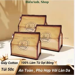 Khăn mặt khô đa năng Cotton tái sử dụng, khăn lau mặt mềm mại, siêu dai, thấm hút tốt an toàn phù hợp mọi làn da 1