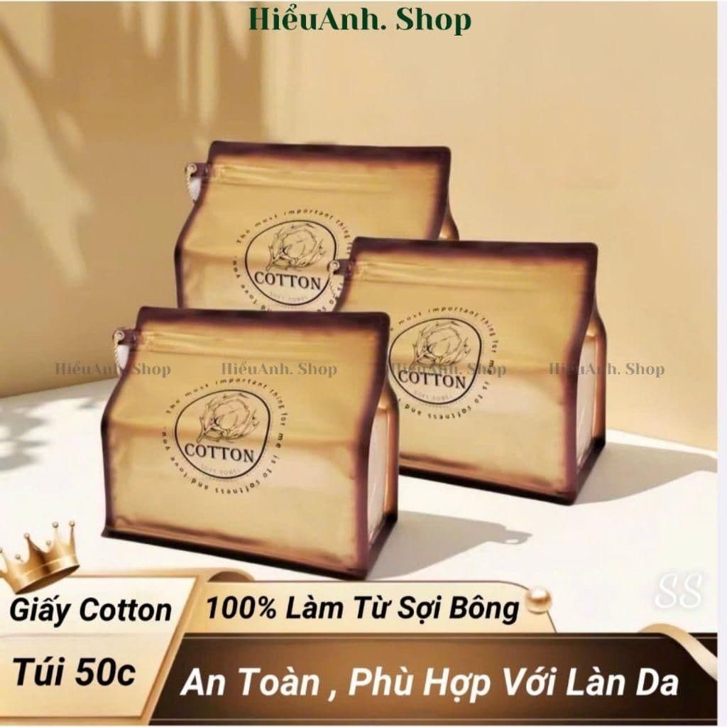Khăn mặt khô đa năng Cotton tái sử dụng, khăn lau mặt mềm mại, siêu dai, thấm hút tốt an toàn phù hợp mọi làn da