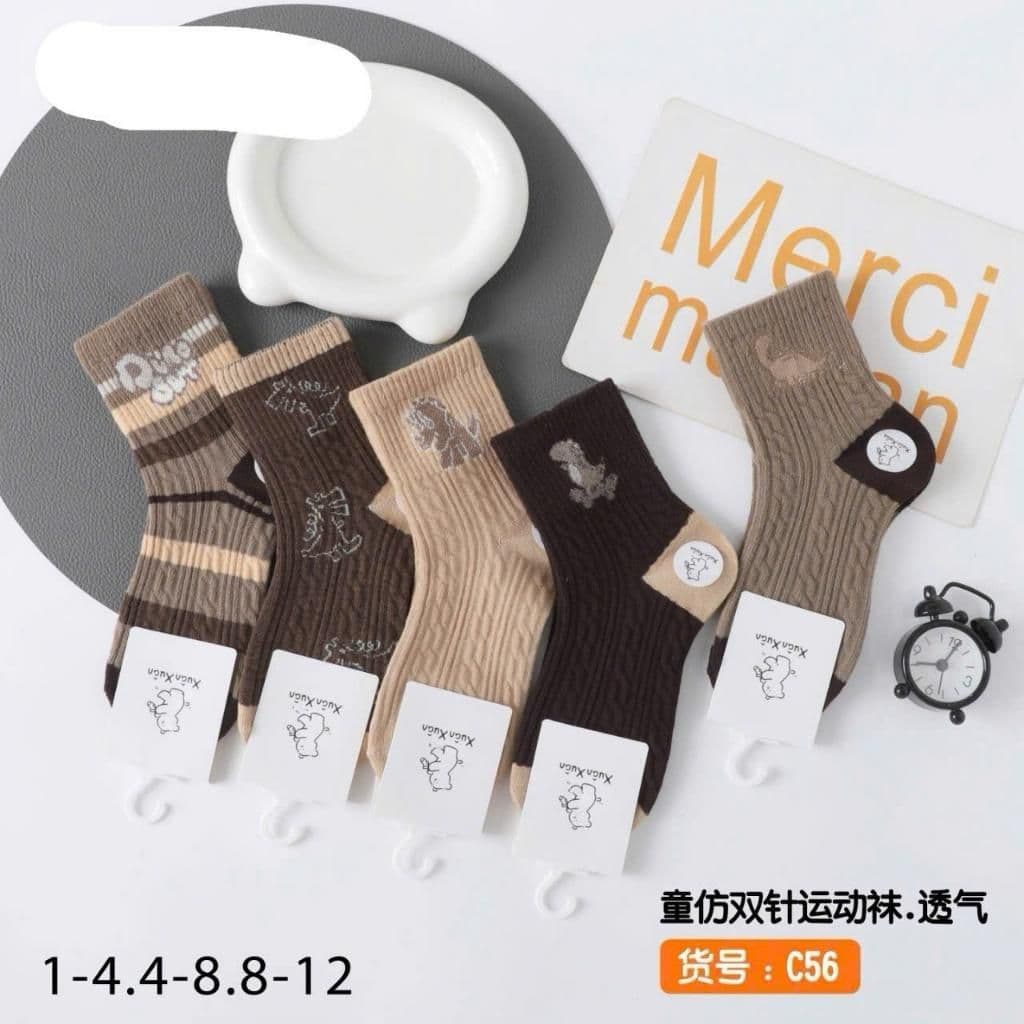Bộ 10 Đôi Tất Vớ Thỏ Cổ Bèo Cho Bé Phong Cách Hàn Quốc Chất Cotton Dày Dặn, Hàng Cao Cấp