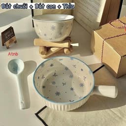 Set Bát Sứ ( 2 Bát + 2 Thìa ) Cao Cấp Kèm Hộp Đóng Xốp Nhiều Mẫu Dễ Thương Cho Gia Đình 3