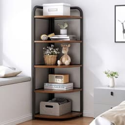 Kệ gỗ góc tường 3-4-5 tầng khung sắt lắp ghép, giá gỗ kê góc tường khung sắt sơn tĩnh điện chắc chắn 4