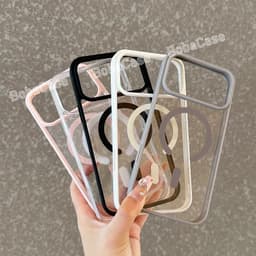 Ốp Sạc Không Dây Từ Tính Ốp lưng iPhone17 16 15 14 13 12 11 Pro Max 7 8Plus XR XS Max VỏCứng Chống Sốc Trong Suố 2