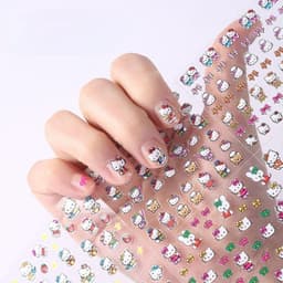 Set 10 tấm hình dán mónġ cute🍀FREESHIP🍀Sticker dán mónġ cho trẻ em Hello Kitty siêu bền, siêu dính VINBEO 6
