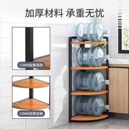 Kệ gỗ góc tường 3-4-5 tầng khung sắt lắp ghép, giá gỗ kê góc tường khung sắt sơn tĩnh điện chắc chắn 6