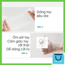 Hộp 100 găng tay cao su TPE Victoria Bay, bao tay siêu dai dùng 1 lần làm bếp nấu ăn vệ sinh freeship VINBEO 7
