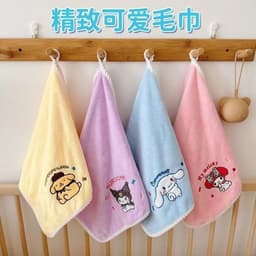 Bộ Khăn Tắm và Khăn Mặt Thỏ Cinnamoroll Dễ Thương, Siêu Hút Nước, Họa Tiết xᶖnh Xắn, êm ái tuyệt vời! 5