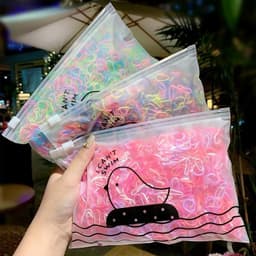 Sét 1000 Dây Thun Buộc Tóc Nhiều Màu Sắc Co Giãn Sử Dụng Một Lần Cho Bé 2