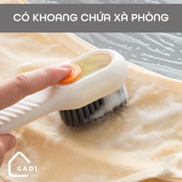Bàn Chải Vệ Sinh Có ngăn chứa nước giặt,  Bàn chải cọ rửa đa năng 3 trong 1 có hộc chứa xà phòng VINBEO 3
