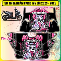 Tem nhựa nhám vario 125 Đời 2023 Đến 2025 Mẫu Mới Độc Lạ Đẹp Decal 3lớp 1