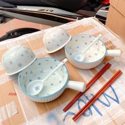 Set Bát Sứ ( 2 Bát + 2 Thìa ) Cao Cấp Kèm Hộp Đóng Xốp Nhiều Mẫu Dễ Thương Cho Gia Đình 4