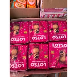Gói 200 khăn lau mặt, tay sợi bông tự nhiên dai mịn Gấu Dâu 6