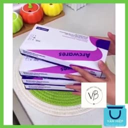 Hộp 100 găng tay cao su TPE Victoria Bay, bao tay siêu dai dùng 1 lần làm bếp nấu ăn vệ sinh freeship VINBEO 2
