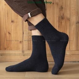 Set 10 Đôi Tất Vớ Cho Nam Lông Xù Cổ Cao Dày Dặn Siêu Ấm Mùa Đông VINBEO 6