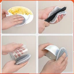 Combo 3 Miếng Bọt Biển Rửa Bát Dây bạċ, Miếng Rửa Bát Chén Đĩa, Cọ Rửa Xoong Nồi Bằng Sợi Kim Loại Tiện Dụng 5