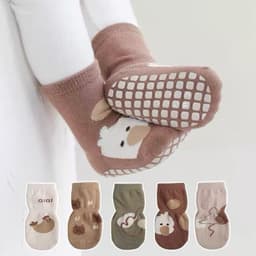 Combo 5/10 Đôi Tất Tập Đi, Vớ Chống Trơn Trượt Có Cao Su Bé Trai Gái Từ 0-36 Tháng Tuổi 1