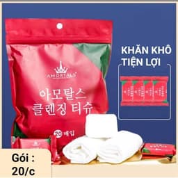 khăn nén khăn khô sợi bông tự nhiên hàn quốc 1