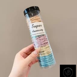Hộp 100 dây chun cột tóc co dãn tiện lợi phong cách hàn quốc VINBEO 2