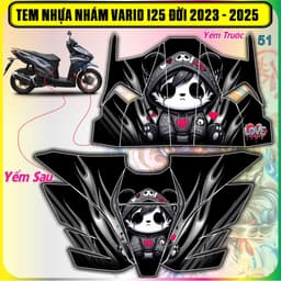 Tem Dán Nhựa Nhám Vario 125 Đời 2023 Đến 2025 Mẫu mới Đẹp Hót Decal Pvc 3lớp 4