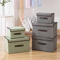 Combo 2 Hộp vải đựnġ quần áo có nắp 2 size thùng vải đựnġ đồ có nắp đa năng để đồ cá nhân gấp gọn tiện lợi 2