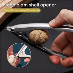 Aanadel📢Dụng cụ mở nắp chai bằng thép không gỉ hình sò lông kẹp óc chó đa năng cho nhà bếp 1