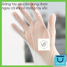 Hộp 100 găng tay cao su TPE Victoria Bay, bao tay siêu dai dùng 1 lần làm bếp nấu ăn vệ sinh freeship VINBEO 8