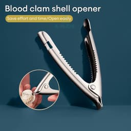 Aanadel📢Dụng cụ mở nắp chai bằng thép không gỉ hình sò lông kẹp óc chó đa năng cho nhà bếp 3