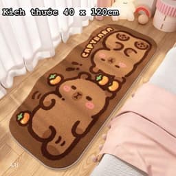 thảm chân Cute cao cấp lông hình capybara melody pompompurin pocha cinnamol hello kitty kuromi 【Nhận Sỉ】 3