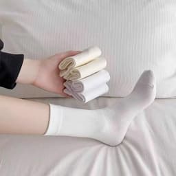 Set 10 đôi Tất nữ cổ cao phong cách vintage Hàn Quốc. Vớ nữ cổ cao nhiều màu 8