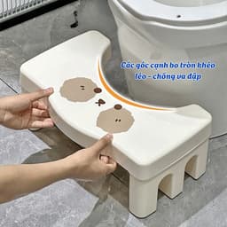 Ghế kê chân toilet, ghế để chân bồn cầu hỗ trợ đi vệ sinh đúng cách giúp tư thế vệ sinh khoa học chống táo bón hiệu quả 3