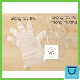 Hộp 100 găng tay cao su TPE Victoria Bay, bao tay siêu dai dùng 1 lần làm bếp nấu ăn vệ sinh freeship VINBEO 4