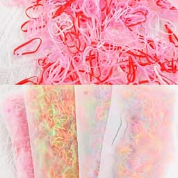 Sét 1000 Dây Thun Buộc Tóc Nhiều Màu Sắc Co Giãn Sử Dụng Một Lần Cho Bé 4