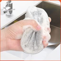 Combo 3 Miếng Bọt Biển Rửa Bát Dây bạċ, Miếng Rửa Bát Chén Đĩa, Cọ Rửa Xoong Nồi Bằng Sợi Kim Loại Tiện Dụng 6