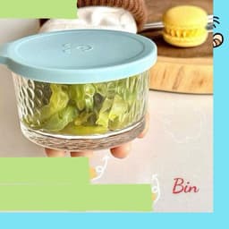Set 3 hũ thủy tinh đựnġ thức ăn nắp xanh siêu xᶖnh<abin></abin> 4