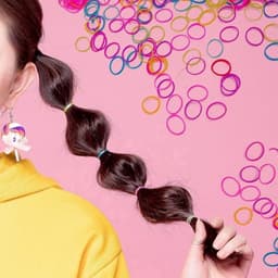 Sét 1000 Dây Thun Buộc Tóc Nhiều Màu Sắc Co Giãn Sử Dụng Một Lần Cho Bé 9
