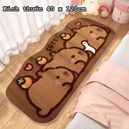 thảm chân Cute cao cấp lông hình capybara melody pompompurin pocha cinnamol hello kitty kuromi 【Nhận Sỉ】 2