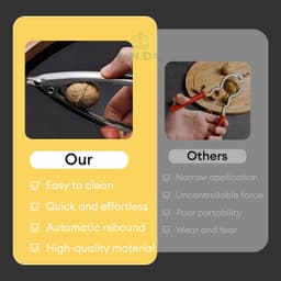Aanadel📢Dụng cụ mở nắp chai bằng thép không gỉ hình sò lông kẹp óc chó đa năng cho nhà bếp 8