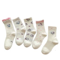Combo 10 Đôi Tất Trắng Hình Mèo Kitty – Ngọt Ngào, Dễ Thương 5