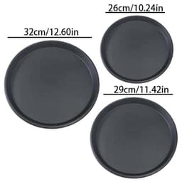 POKINGE 3 Cái / bộ Khuôn Pizza, Chảo Pizza Đen Thép Carbon, Chảo Bánh Dễ Dàng Tháo Lắp Chống Dính Khay Lò Nướng Pizza Chuyên Nghiệp Nhà Bếp 2