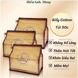 Khăn mặt khô đa năng Cotton tái sử dụng, khăn lau mặt mềm mại, siêu dai, thấm hút tốt an toàn phù hợp mọi làn da 4