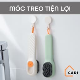 Bàn Chải Vệ Sinh Có ngăn chứa nước giặt,  Bàn chải cọ rửa đa năng 3 trong 1 có hộc chứa xà phòng VINBEO 4