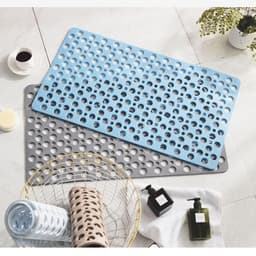 Thảm nhà tắm chống trượt massage chân chất liệuTPE+PVCcao cấp,hút chân không treo tường,có lỗ thoát nước nhanh chóng 3