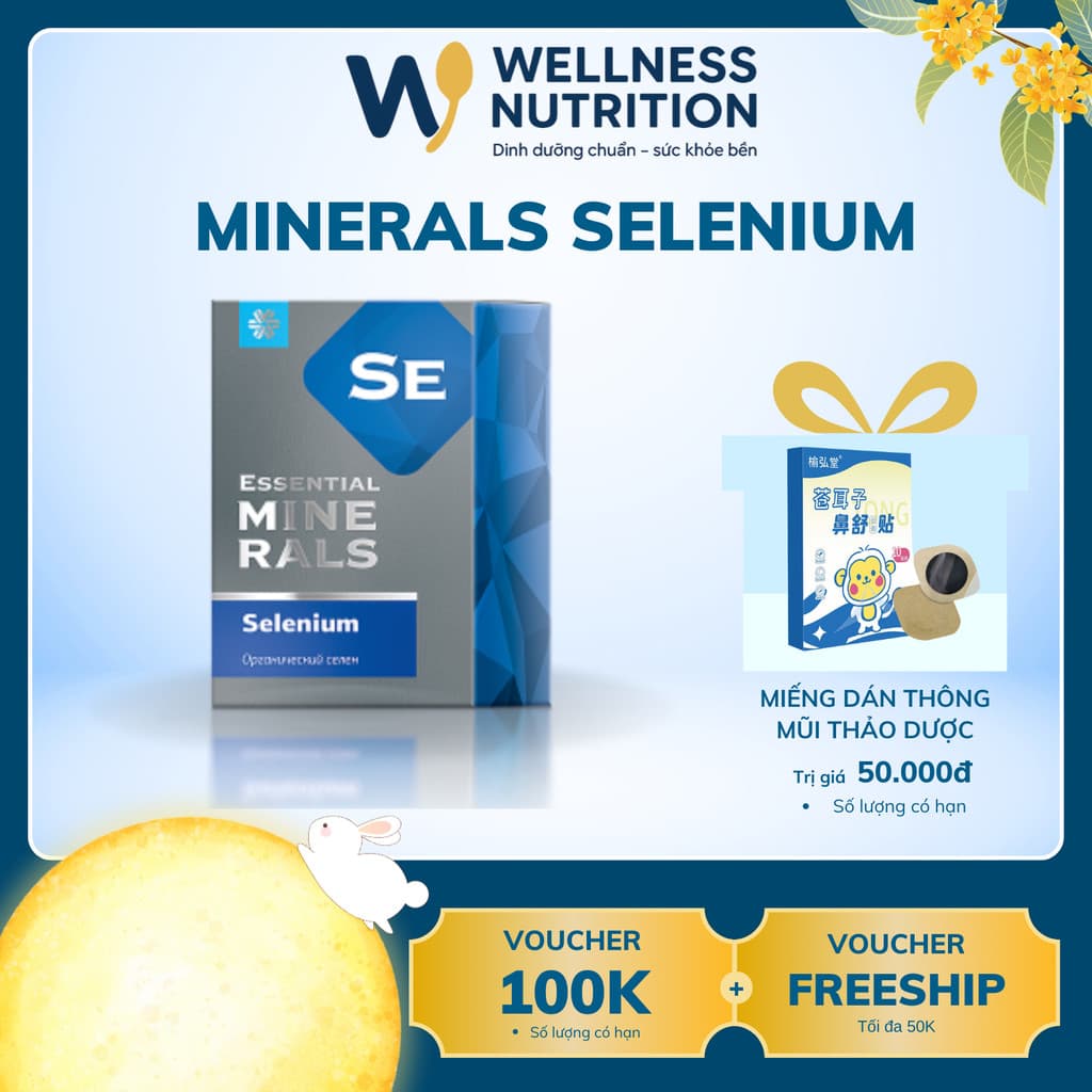 Thực phẩm bảo vệ sức khỏe Essential Minerals Selenium Siberian  60 viên