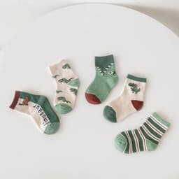 Set 5 đôi tất thêu hình khủng long dày dặn cho Bé trai,Bé gái🍀FREESHIP🍀Vớ,Tất Hình Thú Cho Bé Yêu VINBEO 3