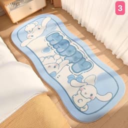 thảm chân Cute cao cấp lông hình capybara melody pompompurin pocha cinnamol hello kitty kuromi 【Nhận Sỉ】 9