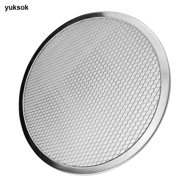 Khay nướng bánh Pizza bằng nhôm 6 inch -17 inch Màn hình phẳng Dây lưới thực phẩm giòn