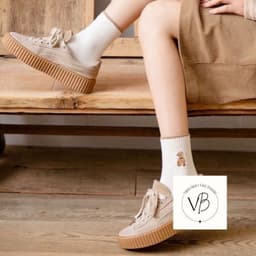Tất gấu cổ cao, Sét 5 đôi tất cổ  cao hình gấu dễ thương {FREESHIP} VINBEO 6