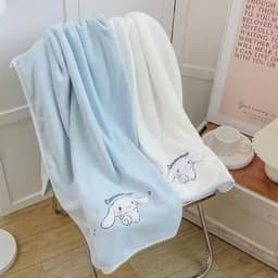 Sét 2 khăn tắm, khăn mặt Kuromi siêu Thấm Hút mềm mại Nhanh Khô khăn tắm loại giầy đẹp 2