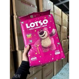 Gói 200 khăn lau mặt, tay sợi bông tự nhiên dai mịn Gấu Dâu 7